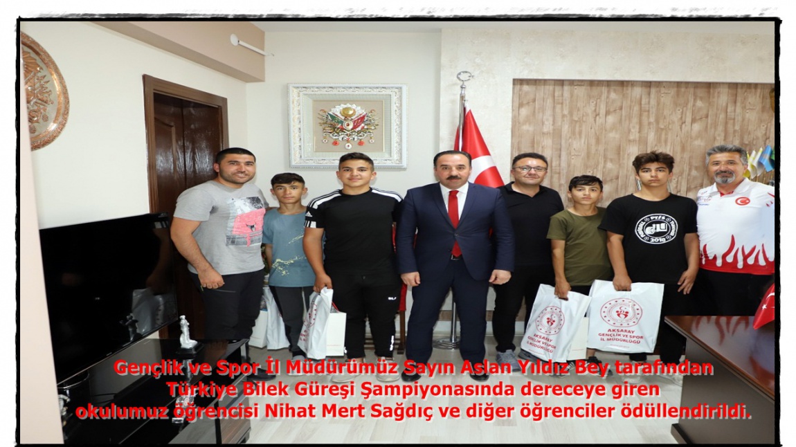 Aksaray Gençlik Spor İl Müdürlüğü Dereceye Giren Öğrencileri Ödüllendirdi